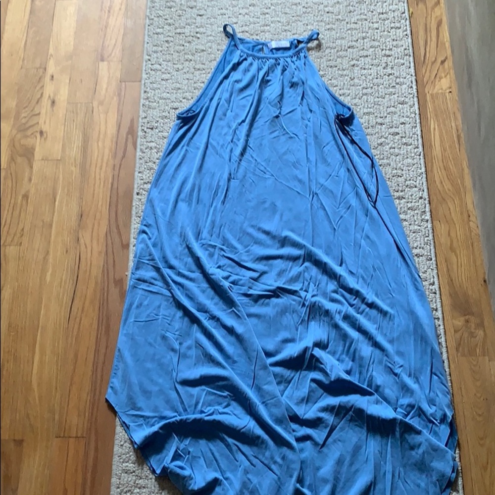 Blue sun dress long